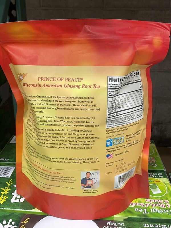 PRINCE OF PEACE American Wisconsin Ginseng Root Tea-80 Teabags/5.1oz (1.8g each) gallery