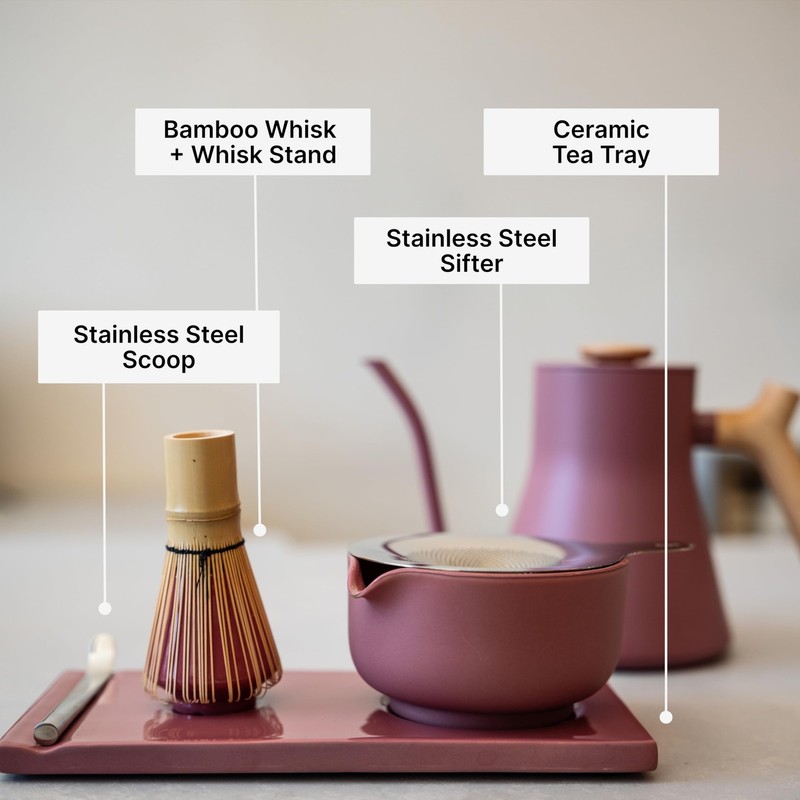 Matcha Set, Complete Matcha Tea Kit with Ceramic Bowl, Bamboo Whisk & Stand, ... gallery