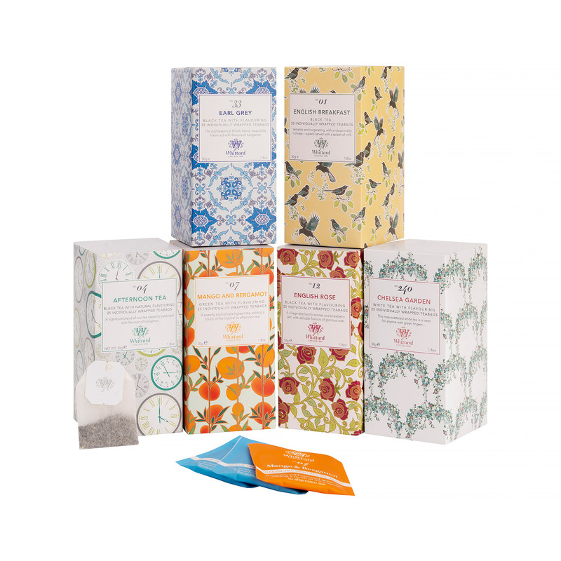 Whittard Tea Bag Collection, 6-Pack (25 per Box)