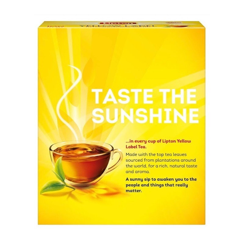 Lipton Yellow Label Individual Pack 100 Tea Bags Black Tea Leaf gallery