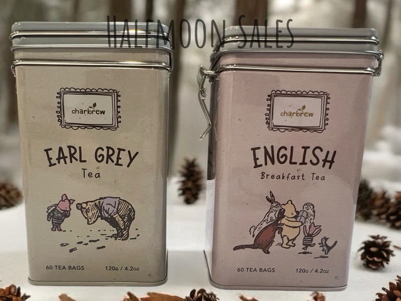Charbrew Earl Grey & English Breakfast Tea Set Tins 60 Bags Each