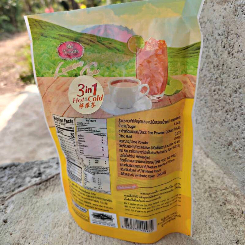 Lemon Tea Instant Powder Thai Chatramue 3in1 Hot Iced Drink Beverage 25 Sachets gallery