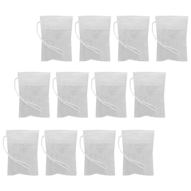 100 Pcs Drawstring Reusable Nylon Tea Bags Tea Filter Bags for Coffee Spices