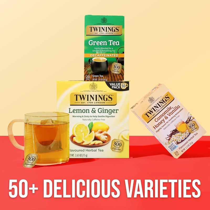 Decaffeinated Green Tea, Individually Wrapped Bags, 20 Count (Pack of 6), Smooth gallery
