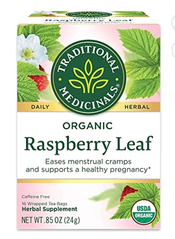 Traditional Medicinals Organic Raspberry Leaf Herbal Tea Caffeine Free 16 Ct. 2