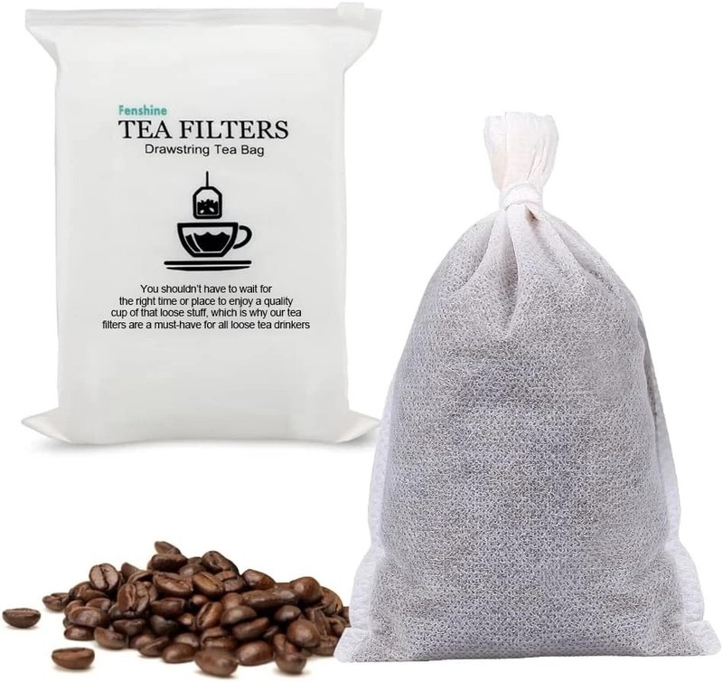 100Pcs Large Tea Bag – Disposable Empty Tea Filter Bags No Mess Mesh Bags with D