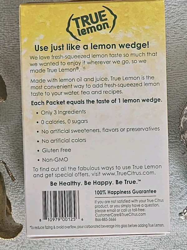 True Lemon Crystallized Lemon - 32 Packets - Net Wt. 0.90 oz gallery