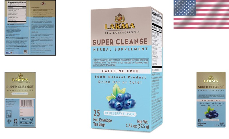 Refreshing Lakma Blueberry Cleanse Tea - 25 Count for Natural Detox gallery