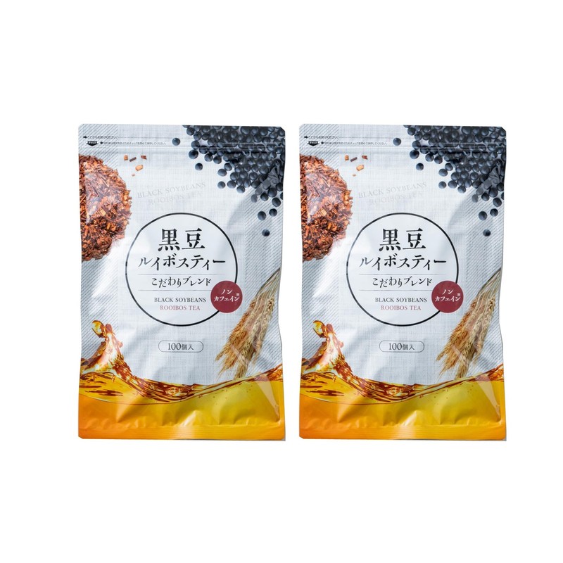 Tea Life Black Bean Rooibos Tea - Premium Blend - 100 tea bags (caffeine-free) -