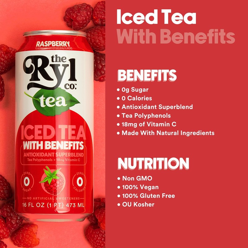 Iced Tea Variety Fruit Sampler Peach Raspberry Lemon Green Zero Sugar 12-Pack gallery