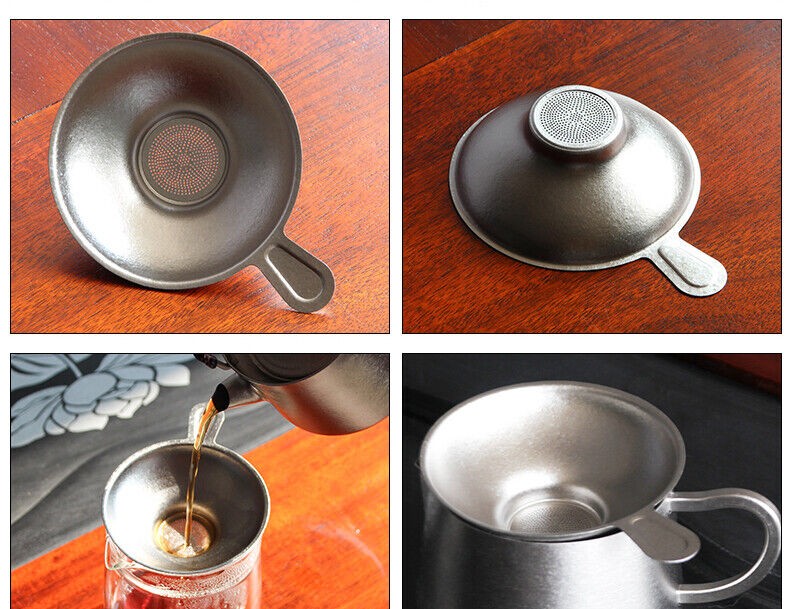 Pure Titanium Mesh Cup Tea Infuser Strainer Diffuser Tea Leaf Filter For Cup Mug gallery