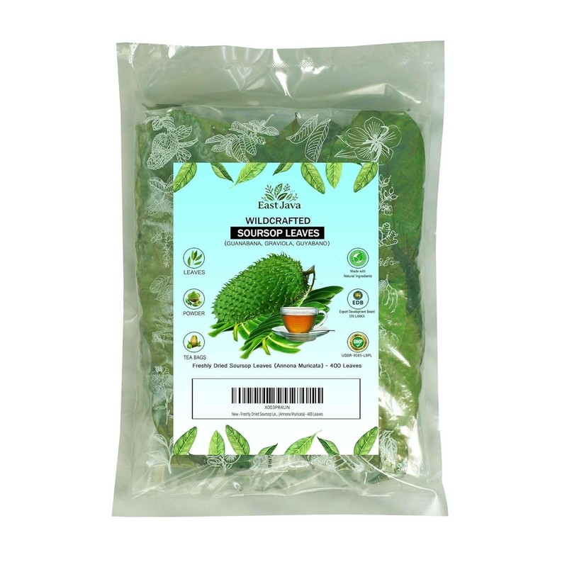 East Java® Freshly Dried Soursop Leaves (Annona Muricata) 400 Leaves