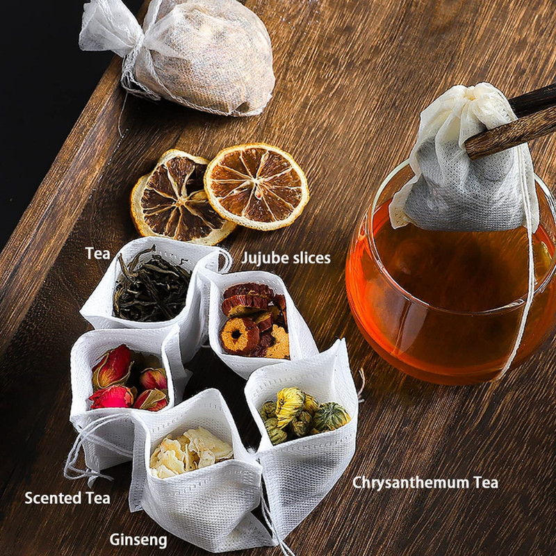 10-5000pcs Disposable Filter Drawstring Flip Empty Teabag Herb Loose Tea Bag LOT gallery