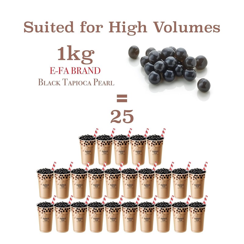 Quick Cook Black Tapioca Pearls for Bubble Tea, 2.2 LB Pack gallery