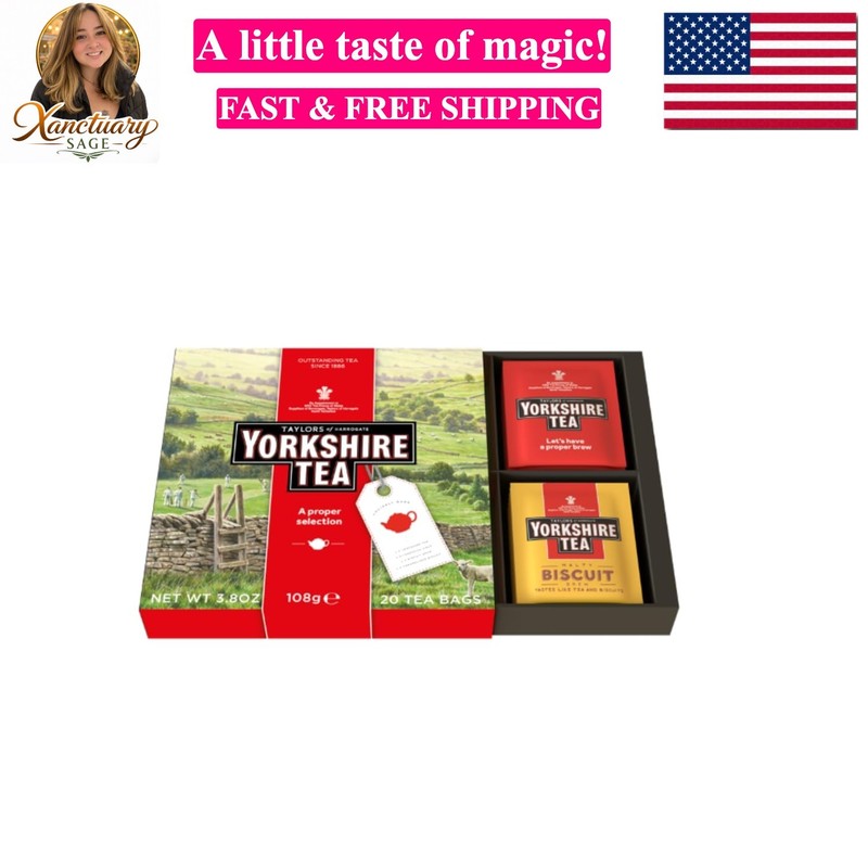 Assorted Teas Sampler, Variety Gift Box, Individually Wrapped Bags, 20 Count …