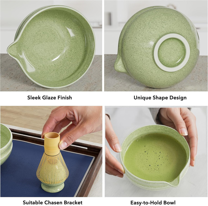 Matcha Whisk Set, Perfect Matcha Kit for Matcha Lovers Includes Ceramic Bowl, Ba gallery
