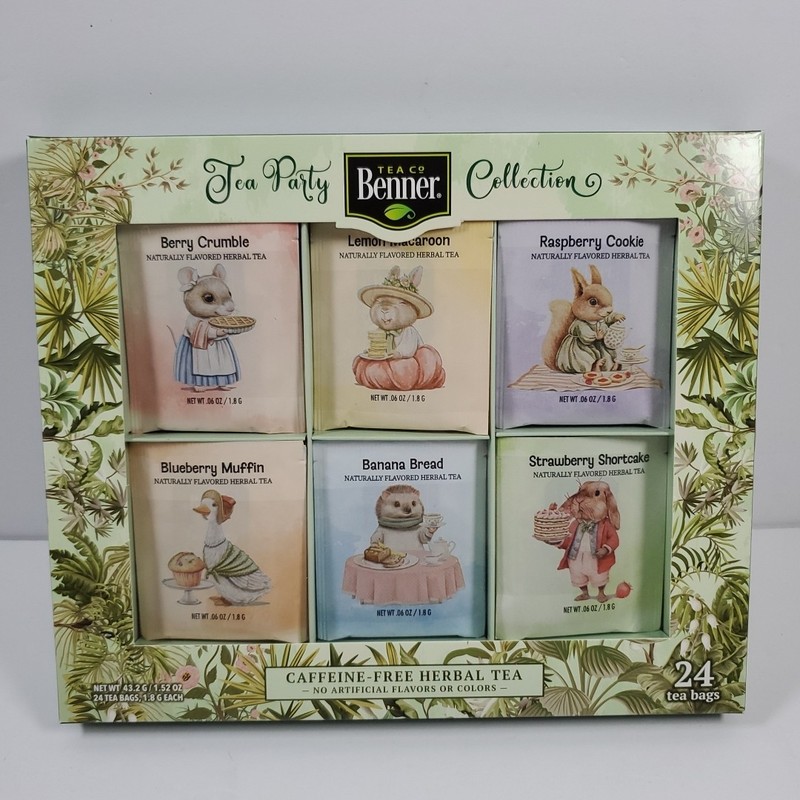 Aldi Benner Tea Co Tea Party Collection Caffeine Free Herbal Tea Assortment NEW