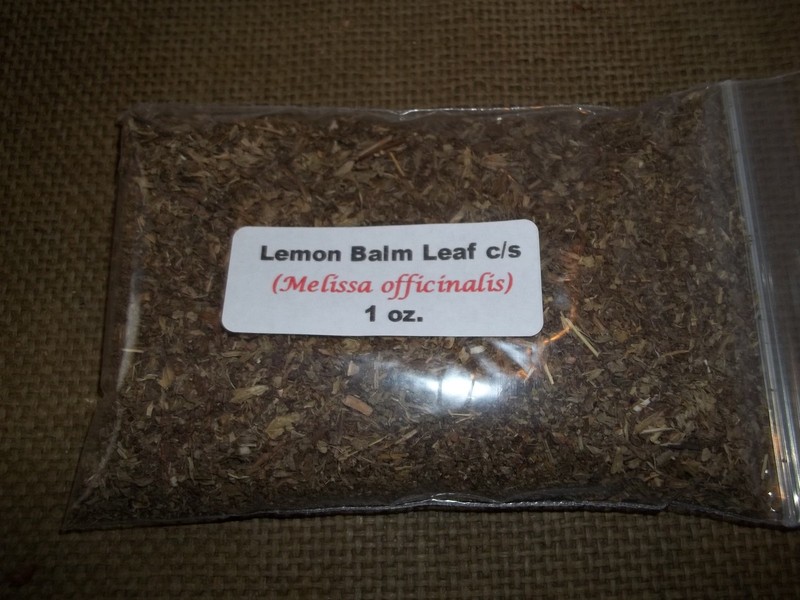 1 oz. Lemon Balm Leaf c/s (Melissa officialis)