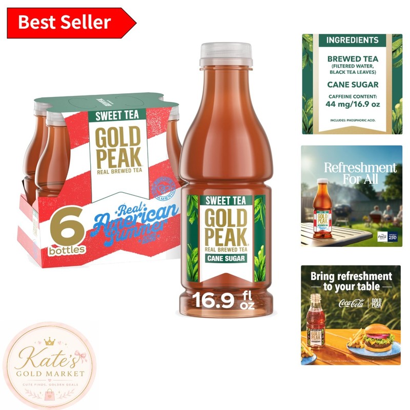 Refreshing Real Brewed Sweet Tea – Convenient 6-Pack of 16.9 fl oz Bottles