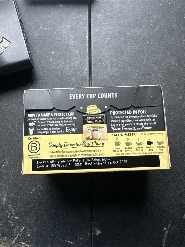 Decaffeinated French Vanilla Black Tea, Decaf Tea with French Vanilla, 20 Cou... gallery