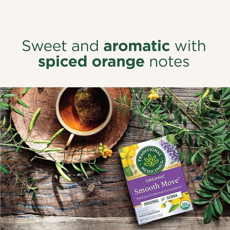 Organic Smooth Move Laxative Tea, 16 Tea Bags Pack of 1 gallery