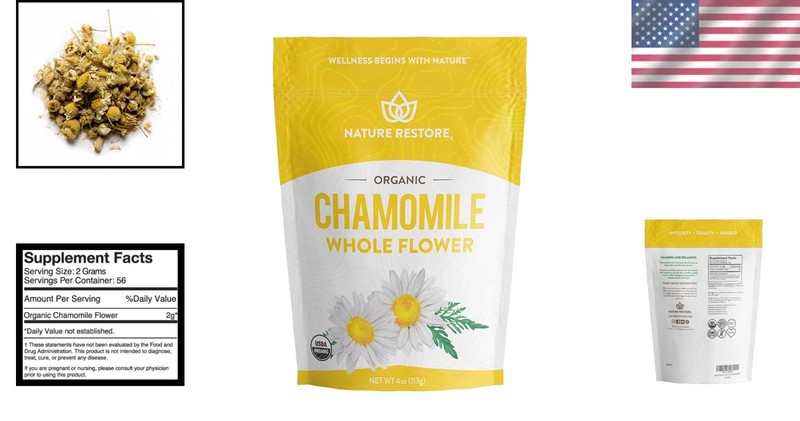 Aromatic Loose Leaf Chamomile Tea - 4oz Organic Whole Flower - Local CA Business gallery