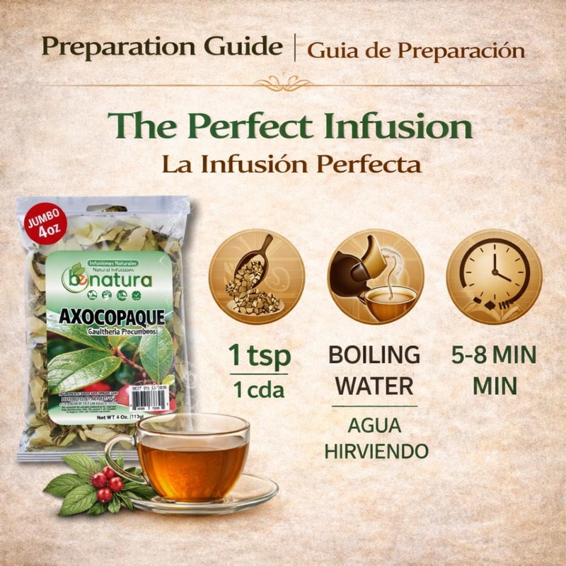 Axocopaque Herbal Tea (4 oz) - VIRAL 100% Natural Gaultheria Mexican Leaves - Au gallery