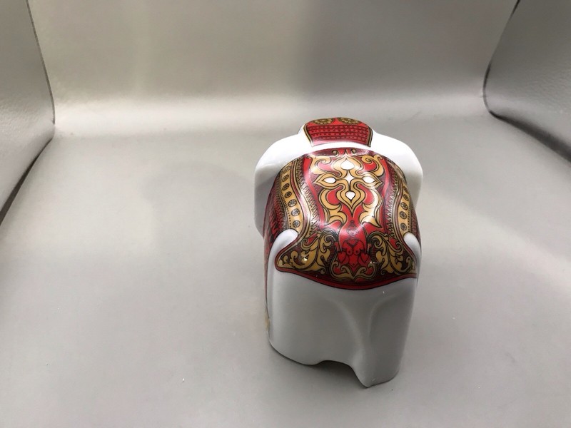 Porcelain Elephant Decorated With Traditional Perahera Garments NO TEA gallery