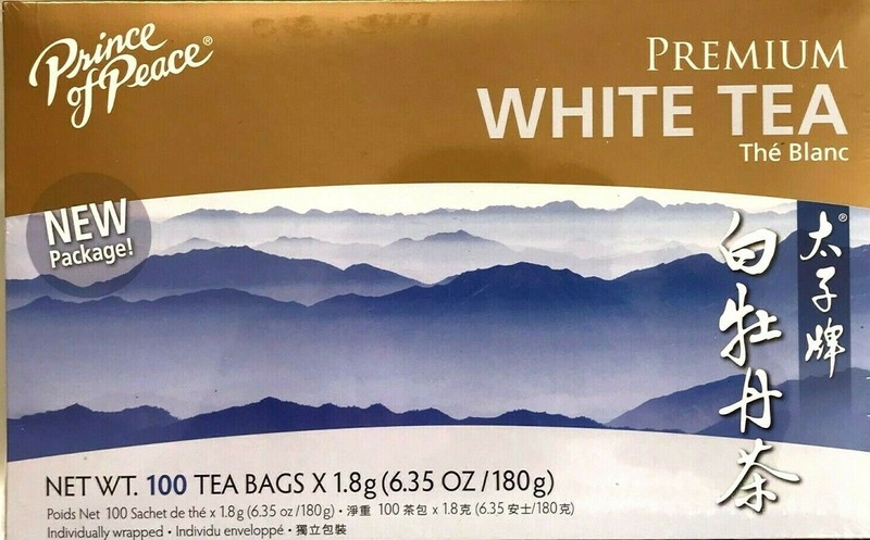 1 Box, Prince of Peace Premium White Tea 6.35Oz/180g – 100 Tea Bags