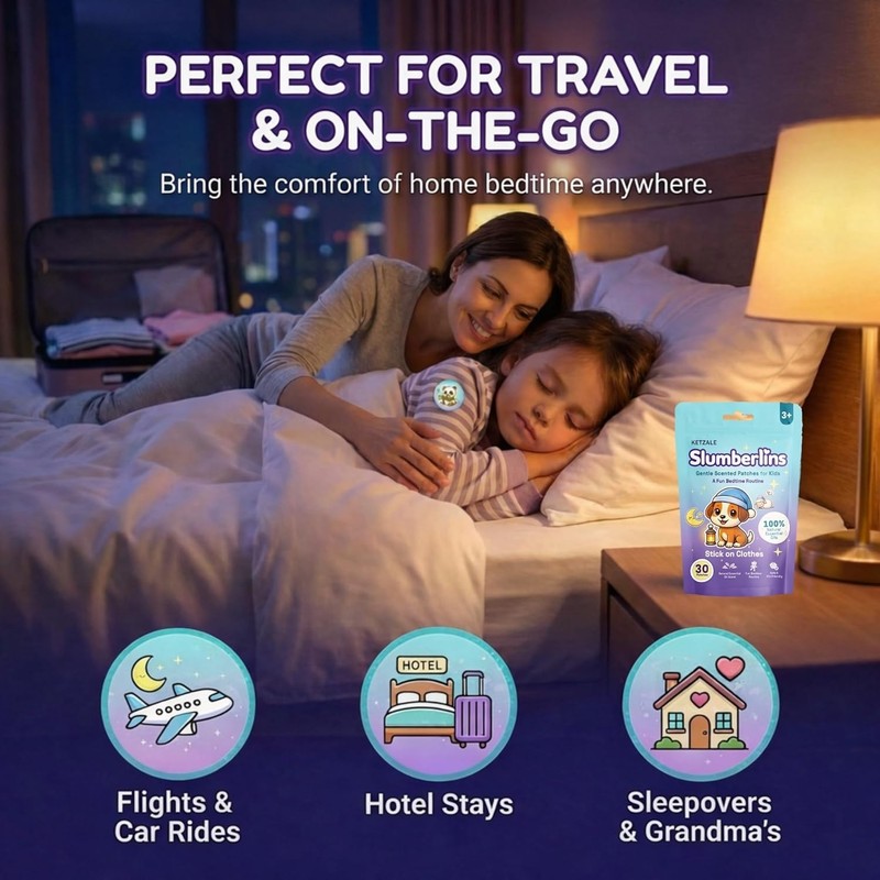 Slumberlins Calming Sleep Patches for Kids & Toddlers - Natural Bedtime Suppo... gallery