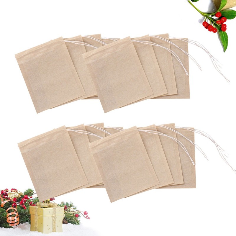 300 Pcs Drawstring Tea Bag Empty Filter Paper Bags For Loose Leaf Tea 5x7 cm gallery