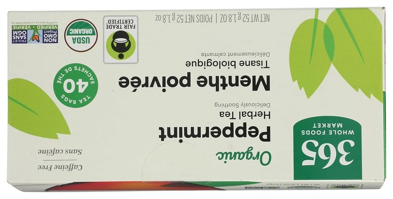 365 Everyday Value, Organic Peppermint Tea 40 Bags, 1.9 Ounce pack of 12 gallery