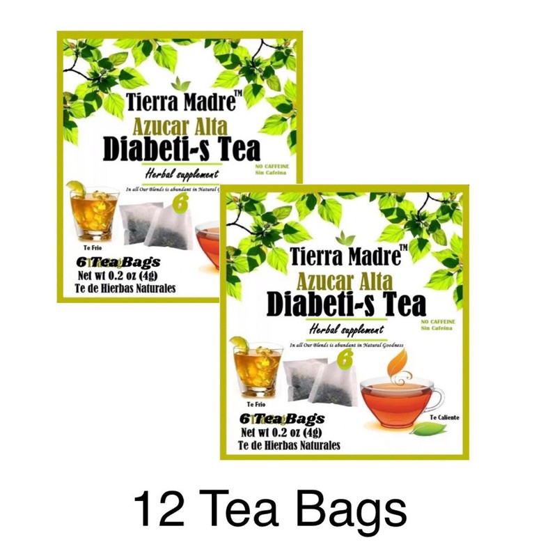 Tierra Madre,Diabeti~S TEA Herbal Supplement, Azucar Alta Tea (12 Tea Bags)