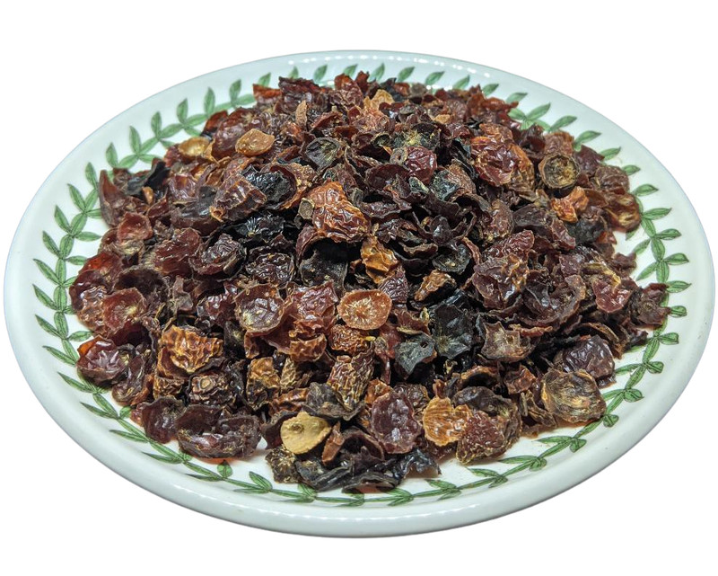 Rosehip – 8 oz – Dried Rosa canina Loose Seedless Cut, Wild Crafted