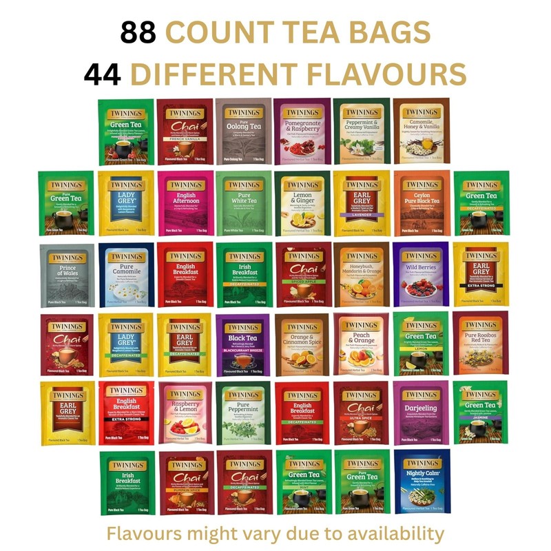 Variety Pack Tea Sampler - 88 Count, 44 Unique Flavors for Tea Lovers, Gift Idea gallery
