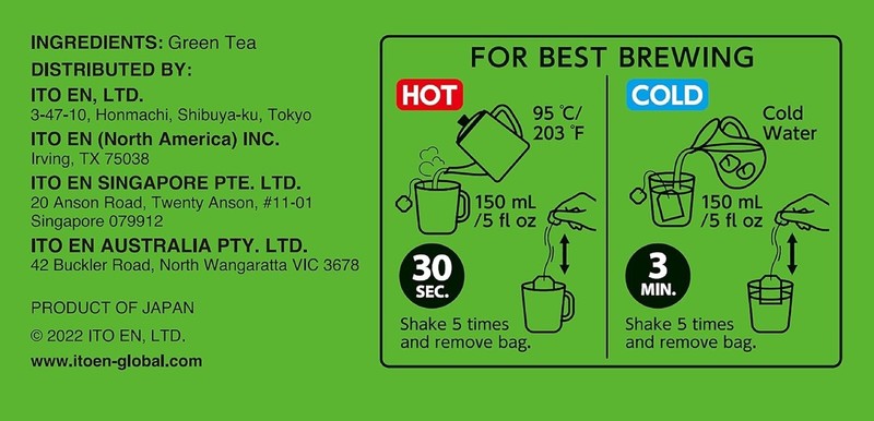 Authentic Oi Ocha Green Tea Sachets - 40 Count | Relaxation & Stress Relief gallery