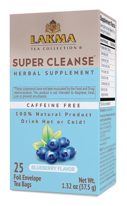 Refreshing Lakma Blueberry Cleanse Tea - 25 Count for Natural Detox gallery