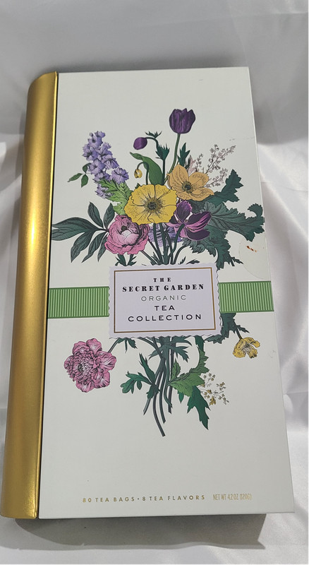 Premium Organic Tea Bag 80 Pack Sampler Designer Tin Book Gift Set 10 Per Flavor