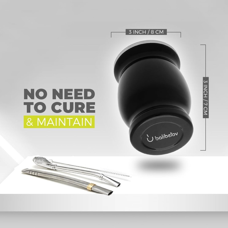 Stainless Steel Double-Wall Mate Cup and Bombilla Set - Yerba Mate Set Includes gallery
