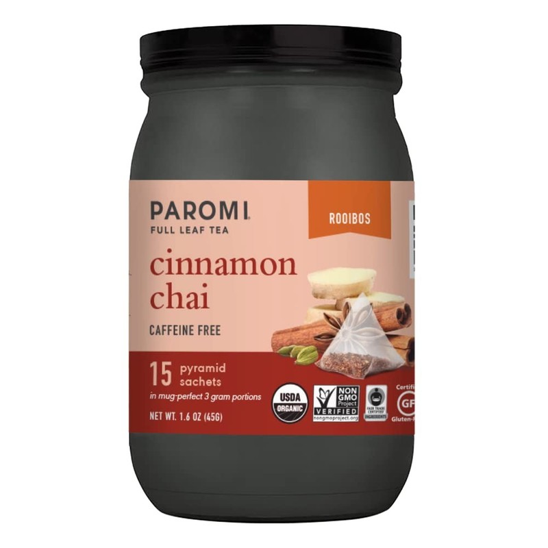 Cinnamon Chai Rooibos Organic Tea, Signature Jar, 15 Count (Pack of 3)