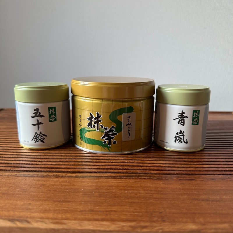 Uji Matcha Latte Set Yamamasa Koyamaen & Marukyu Koyamaen Matcha Tin set of 3