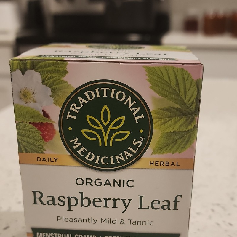 Traditional Medicinals Raspberry Leaf Herbal Tea Organic Caffeine-Free 16 Bags