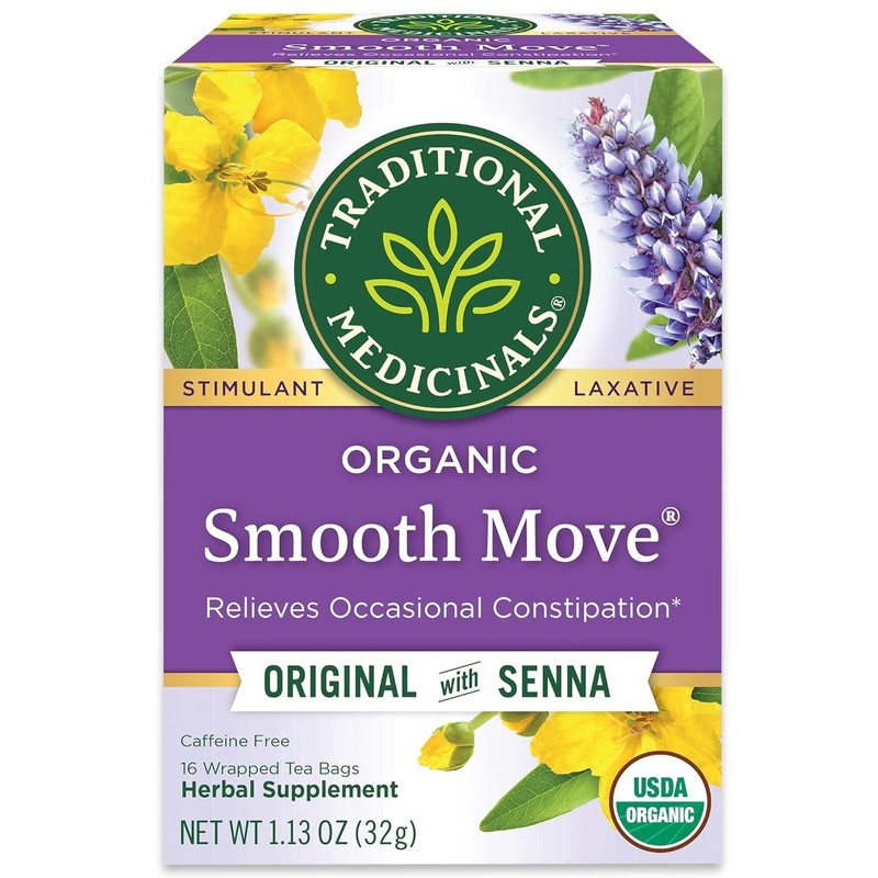 Organic Smooth Move Laxative Tea - Chamomile Flavor, 16 Bags for Gentle Relief gallery