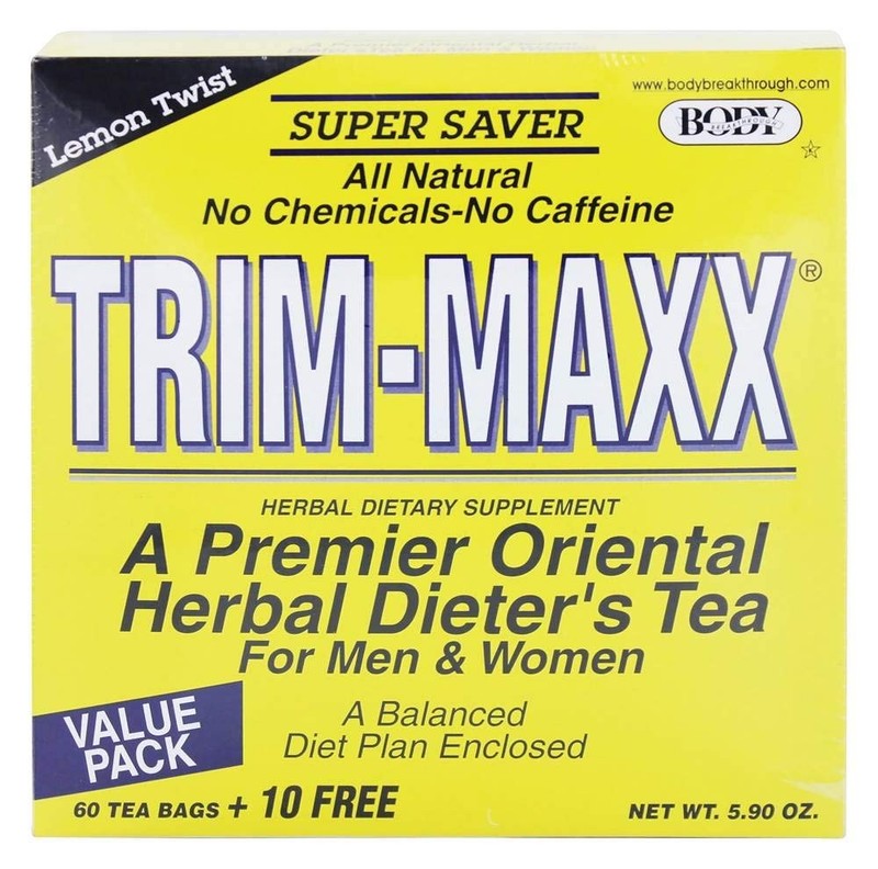 Body Breakthrough Diet TrimMaxx Tea Lemon, 60 Count