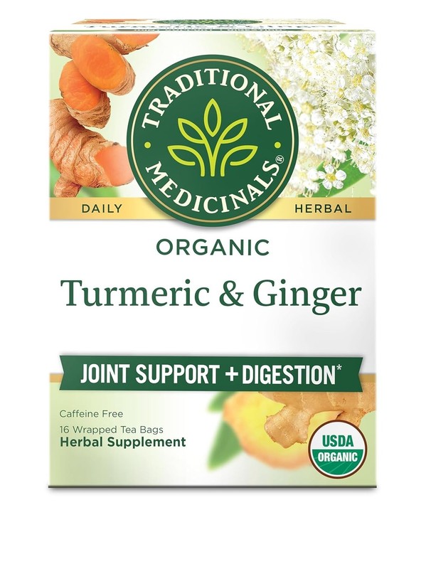 Kosher Caffeine-Free Turmeric Tea with Ginger - 16 Herbal Bags for Wellness gallery