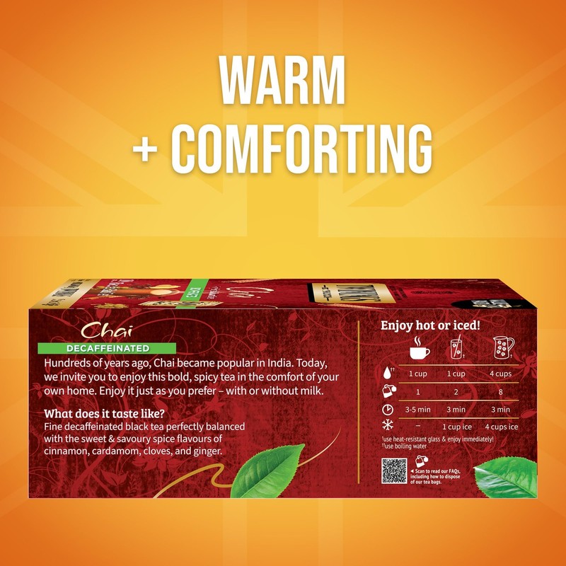 Twinings Decaffeinated Chai Individually Wrapped Bags, 100 Count (Pack of 1) gallery