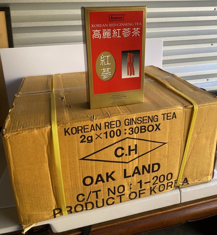 Korean Red Ginseng Tea Case Of 30 Boxes Of 100 Superior Brand 3000 2 Gram Packs
