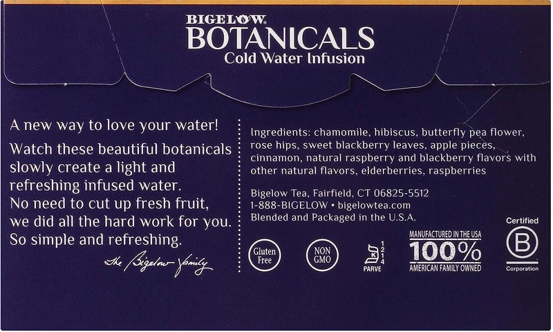 Bigelow Botanicals Blackberry Raspberry Hibiscus Cold Water Infusions - 18 bags gallery