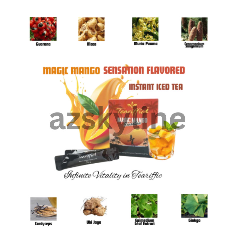 1 Box (12 Sachet) Teariffic Magic Mango Sensation Sexual Men Herb Energy Coffee gallery