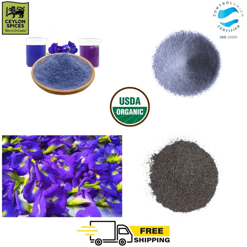 Healthy Butterfly Blue Pea Flower Powder Organic Asian pigeonwings drink tea New